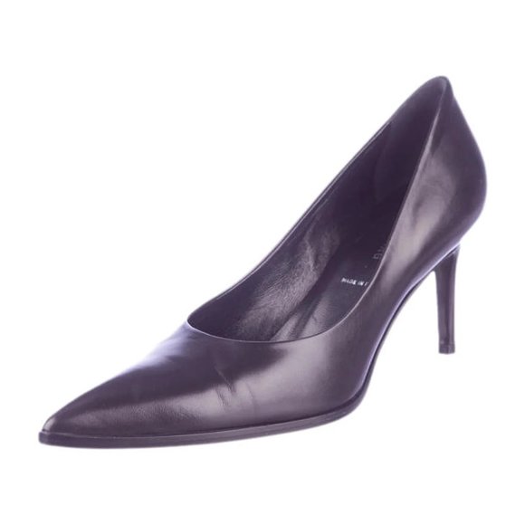 Helmut Lang Black Leather Pointed Toe Pumps Heels w/ Dust Bag - Size 7.5 - Picture 4 of 9